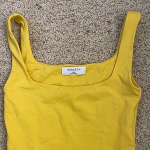 Aritiza bodysuit mustard xxs